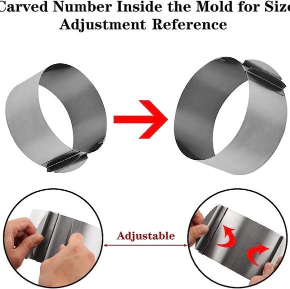 Adjustable Cake Mold Ring 6-12 Inch Mousse Ring Stainless Steel Cake Mold Baking - Picture 4 of 6